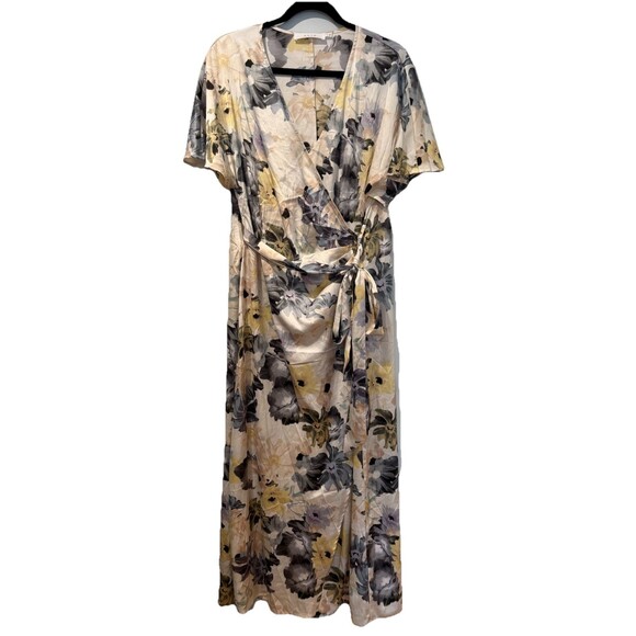 Astr the Label Wrap Maxi Dress Womens Medium Floral Wedding Vacation Travel - Picture 1 of 7